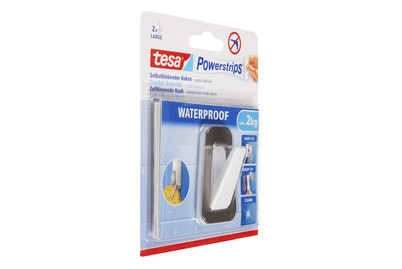 Image of tesa Powerstrips® Haken waterproof L Metall-Kunststoff bei JUMBO