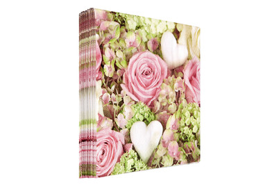 Image of Servietten Hearts in Roses 33x33cm