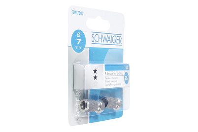 Image of Schwaiger F-Aufdrehstecker mit Dichtung bei JUMBO