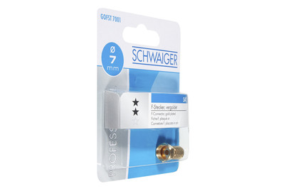 Image of Schwaiger F-Aufdrehstecker Gold bei JUMBO