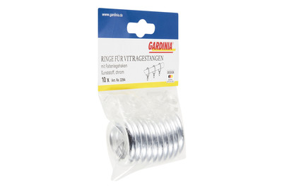 Image of Gardinia Ring mit Faltelegehaken für Vitragestangen bei JUMBO