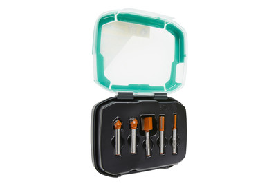 Image of Wolfcraft Nutfräser-Set HM 5-teilig bei JUMBO