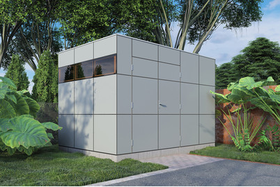 Image of HPL Design-Gartenhaus 1 anthrazit/hellgrau bei JUMBO