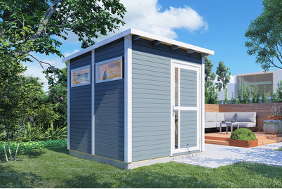 Image of Pentus 2 Design-Gartenhaus hellgrau bei JUMBO