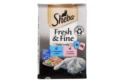 Image of Sheba Fresh&Fine Gelée Fisch Variation 6x50g