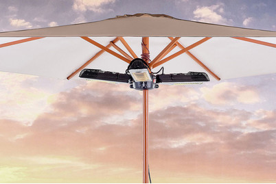 Image of Beliani Heizstrahler zur Befestigung an Sonnenschirmen elektrisch 2000 Watt Stromboli bei JUMBO