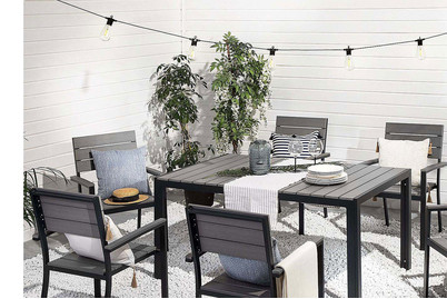 Image of Beliani Gartenstuhl Kunstholz grau 6er Set Como bei JUMBO