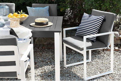 Image of Beliani Gartenstuhl grau 4er Set Pancole bei JUMBO