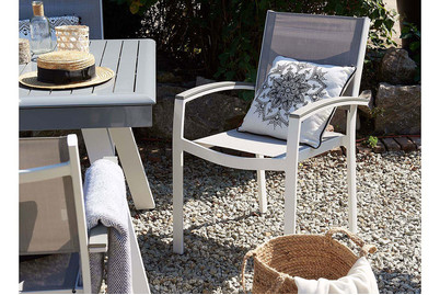 Image of Beliani Gartenstuhl grau 4er Set Pereta bei JUMBO