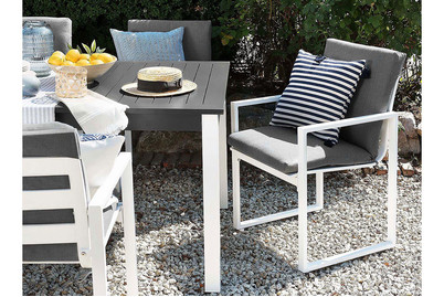 Image of Beliani Gartenstuhl grau 2er Set Pancole bei JUMBO