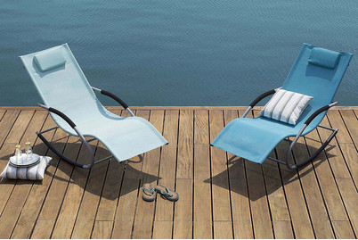 Image of Beliani Gartenliege mintgrün Textil Schaukelfunktion Carano bei JUMBO