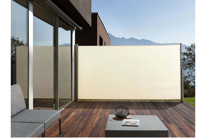 Image of Beliani Seitenmarkise beige ausziehbar 160 x 300 cm Dorio bei JUMBO