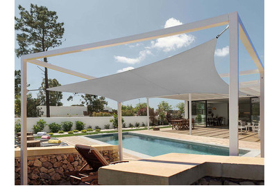 Image of Beliani Sonnensegel grau quadratisch 300 x 300 cm Lukka bei JUMBO