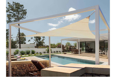 Image of Beliani Sonnensegel beige dreieckig 300 x 300 x 300 cm Lukka bei JUMBO