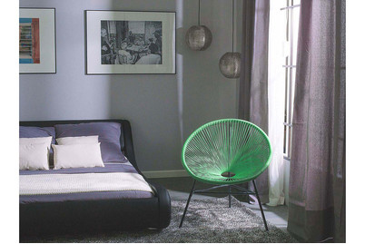 Image of Beliani Rattanstuhl Kunststoff grün ø 76 cm Acapulco bei JUMBO