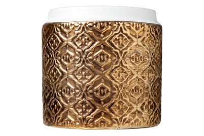 Image of Übertopf Keramik Edge Gold D9 bei JUMBO