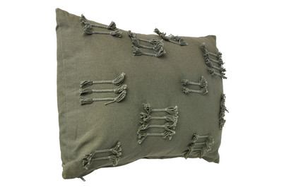 Image of Kissen Uneven Ruffle Salbeigruen 30X50Cm bei JUMBO