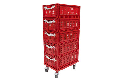 Image of Klappboxen-Set mit Rollen Rot bei JUMBO