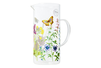 Image of Karaffe Glas 22Cm Blumendecor 2Ass. bei JUMBO
