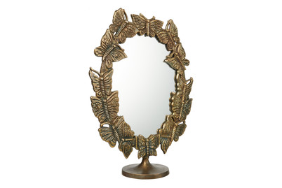 Image of Spiegel ALU Gold Antique 33.5Cm 2Ass. bei JUMBO