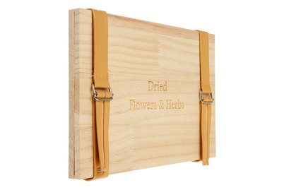 Image of Blumentpresse Tannenholz/Leder 30Cm bei JUMBO