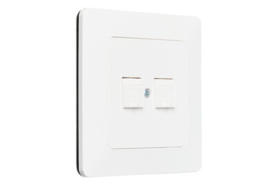 Image of Modino Netzwerkdose 2xRJ45 Cat.6 ungeschirmt bei JUMBO