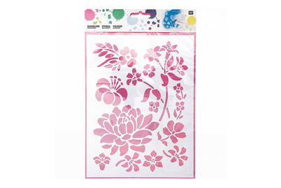 Image of Schablone, Blumen, selbstklebend bei JUMBO