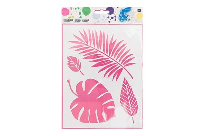 Image of Schablone, Blätter Mix, selbstklebend bei JUMBO