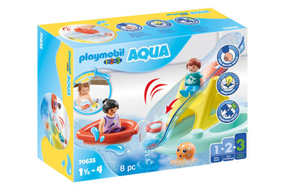 Image of Playmobil 123 Badeinsel mit Wasserrutsche, 70635 bei JUMBO