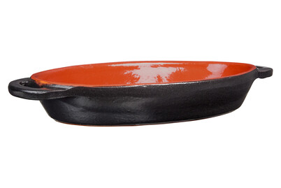 Image of Grill me Fisch- und Spargelpfanne, oval, schwarz-natur bei JUMBO