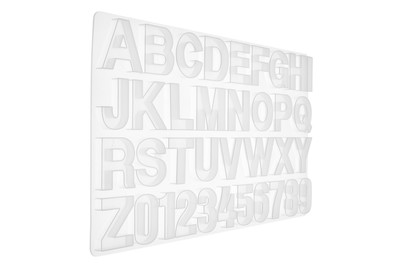 Image of Silikon-Form 36 x 19 cm Buchstaben+Zahlen 36-teilig