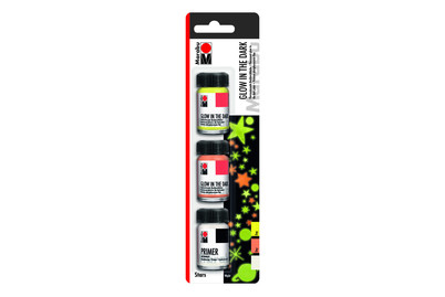 Image of Marabu Glow IN THE Dark Set Stars, 3 x 15 ml bei JUMBO