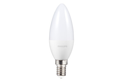 Image of Philips LED Standard Kerzenlampe mit 40W, E14 Sockel, Matt, WarmWhite non-dimmable, 3er Pack (Disc)