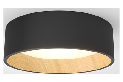 Image of Alton Flushmount Cct, Schwarz Holzakzent bei JUMBO