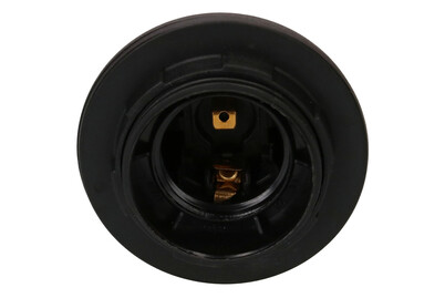 Image of E27 Fassung Randmantel M10x1 / Farbe: Schwarz / Zubehör: Ring bei JUMBO