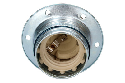 Image of E27 Fassung Randmantel Stahl M10x1 / Farbe: Chrom bei JUMBO