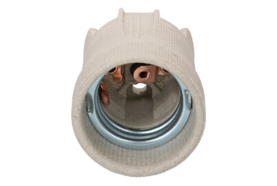 Image of E27 Fassung Porzellan 5kV / Durchgangslöcher für Schrauben M4 bei JUMBO