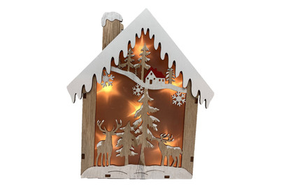 Image of Haus m. Led, Hologrammfolie, Waldszene bei JUMBO