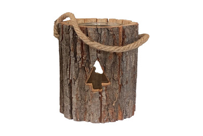 Image of Windlicht Holz/Glas Tanne ØxH 13.5x16cm bei JUMBO