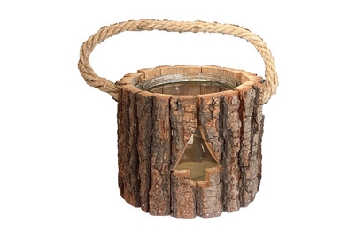 Image of Windlicht Holz/Glas Tanne ØxH 13.5x11cm bei JUMBO