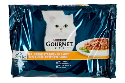Image of Gourmet Perle Erlesene Streifen 4x85g bei JUMBO