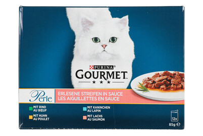 Image of Gourmet Perle Katzenfutter in Sauce Erlesene Streifen 12x85g