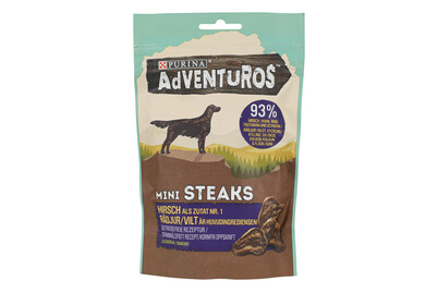 Image of Adventuros Hundesnack Mini Steaks Hirsch