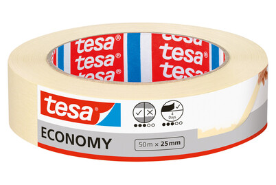 Image of tesa® Malerband Economy für einfache Maler- und Abdeckarbeiten - innerhalb von 4 Tagen rückstandslos entfernbar
