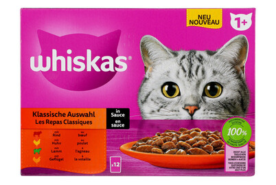 Image of Whiskas 1+ Klassische Auswahl in Sauce 12x85g bei JUMBO
