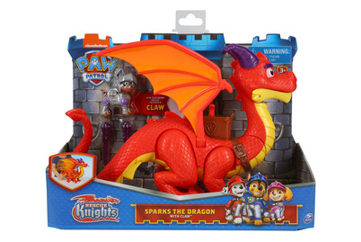 Image of Paw Patrol Rescue Knight Sparks der Drache und Claw bei JUMBO
