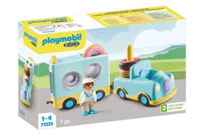 Image of Playmobil 71325 1.2.3: Verrückter Donut Truck mit Stapel- und Sortierfunktion