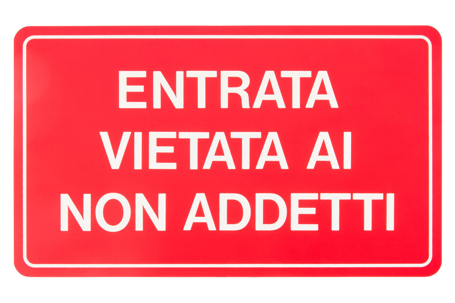 Schild Entrata vietata ai non... kaufen bei JUMBO