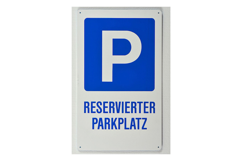 Kunden Parkplatzschild Langformat