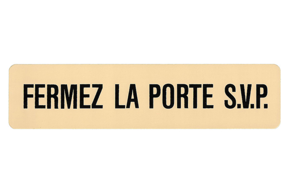 Plaque Fermez la porte svp, 245x58x1 mm Acheter chez JUMBO